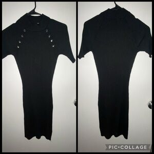 Elegant Black Knit Dress